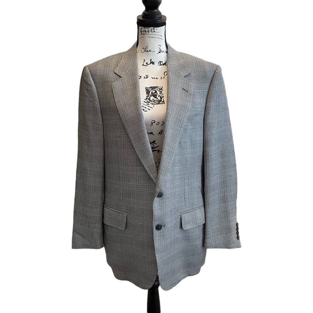 Solemare Maus Hoffman Suit Blazer Jacket Gray Size 42R US 52R EU Houndstooth